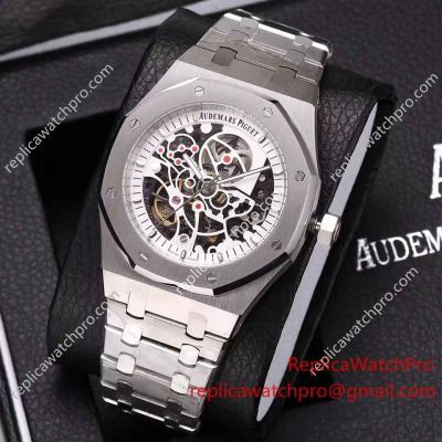 Audemars Piguet Skeleton Replica Watch -  Royal Oak 41mm Stainless Steel Skeleton Face